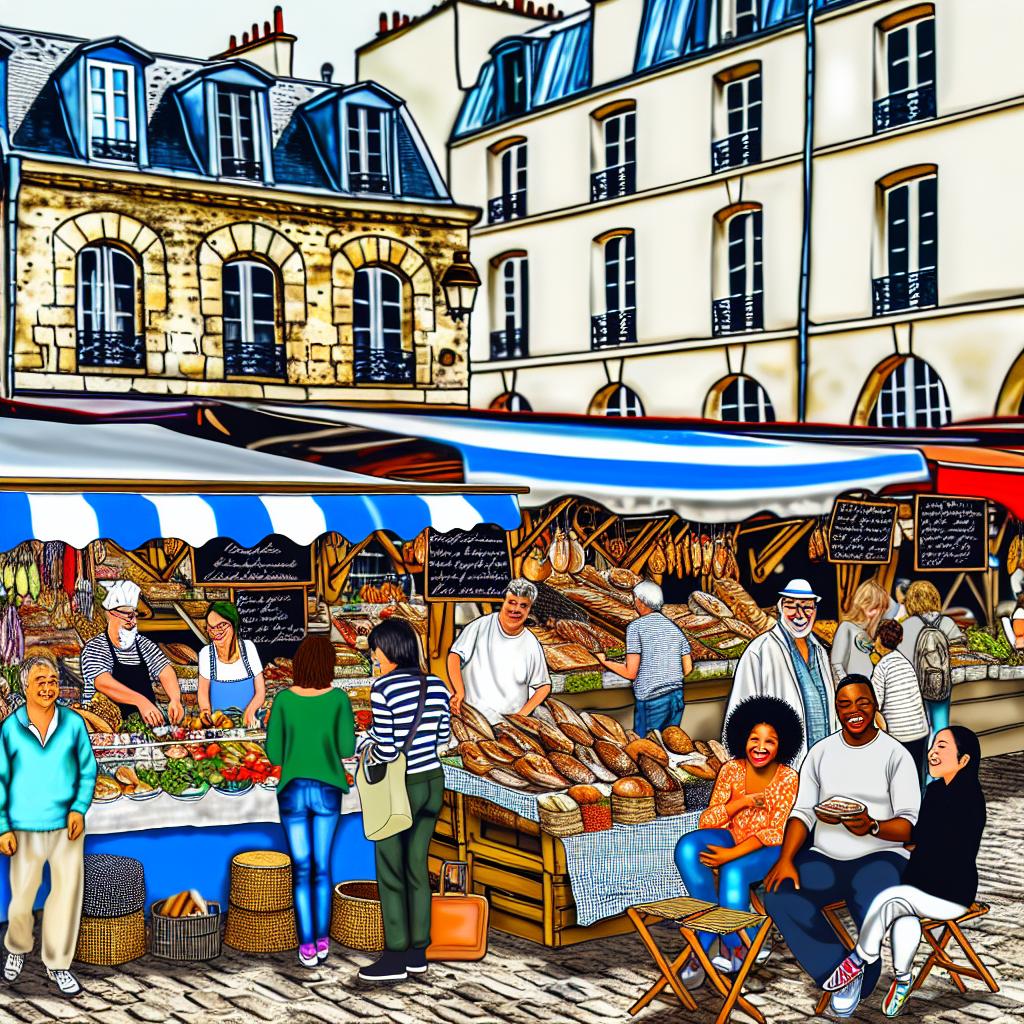 Popular food markets in Paris (e.g., Marché des Enfants Rouges)